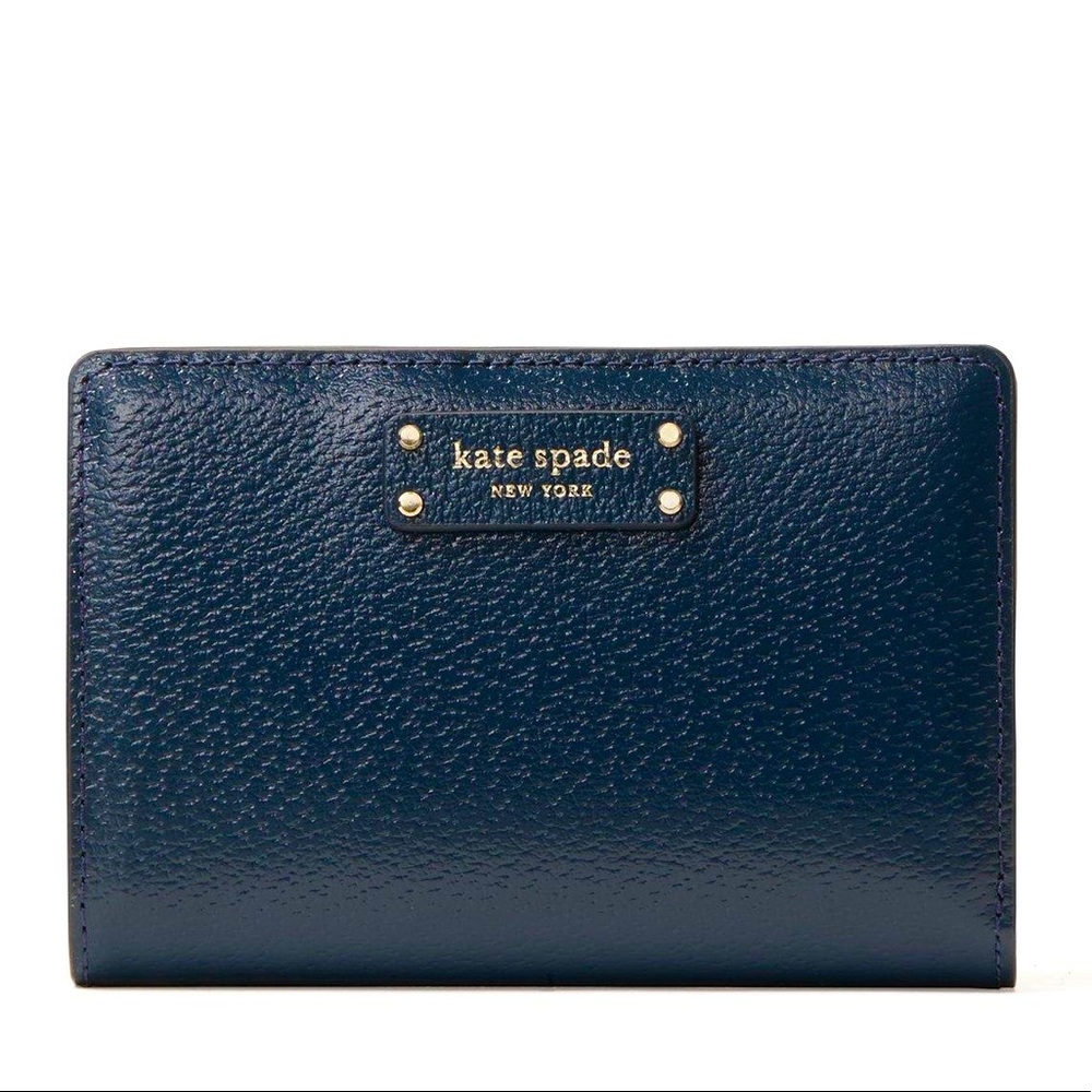 Kate Spade jeanne slim bifold wallet petrol blue